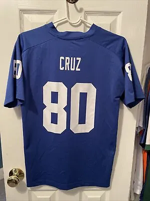 Victor Cruz New York Giants NFL Team Apparel Boys Blue Jersey Size Large • $20