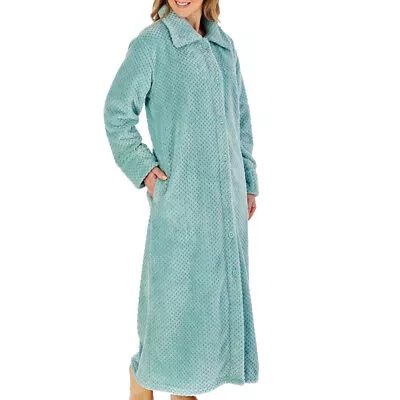 Slenderella Longer Length Luxury Waffle Fleece Button Through Housecoat HC4328 • £51