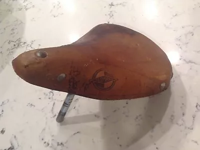 Vtg Assmann Leather Saddle Seat Road Bike Bicycle • $25