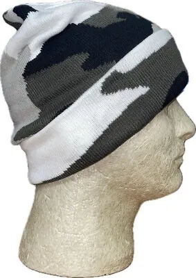 Beanie Stocking Cap Knit Hunting Military Camo Camouflage Urban Black Grey White • $9.86