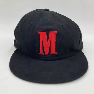 Vintage 90s Marlboro Cigarettes M Cowboy Logo Strapback Black Hat Cap Vanguard  • $24.99