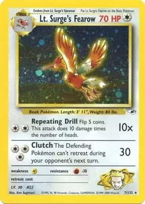 $13.75 • Buy ​Lt. Surge's Fearow (7/132) [Gym Heroes Unlimited] - Pokemon - Heavily Played Ho