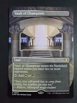 Vault Of Champions (Borderless) Rare MTG Commander Masters • $7