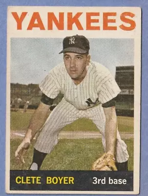 1964 TOPPS  CLETE BOYER  #69   EX/EX+ Lite Tip Wear-no Creases-clean YANKEES • $0.99