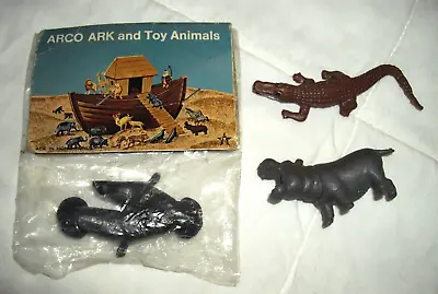 1970s ARCO GAS STATION NOAHS ARK PLASTIC PLAY SET ANIMALS SEALED SEALS • $7.99