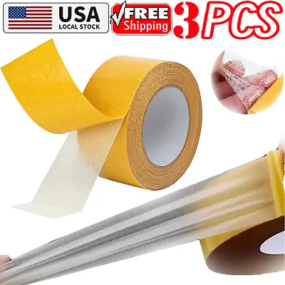 Super Strong Adhesive Double-sided Gauze Fiber Mesh Tape Waterproof Removable  • $8.99