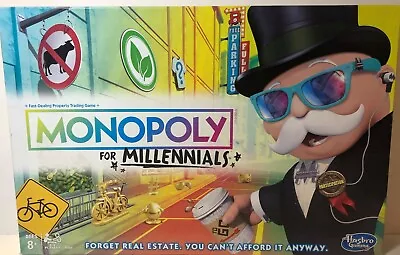 Monopoly For Millennials Board Game Millennial Edition 8+ COMPLETE! • $15.29