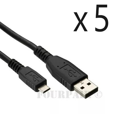 5 Pack - 1.5ft 18in USB 2.0 A Male To Micro B 5pin Data Sync Charger Cable Cord • $7.99