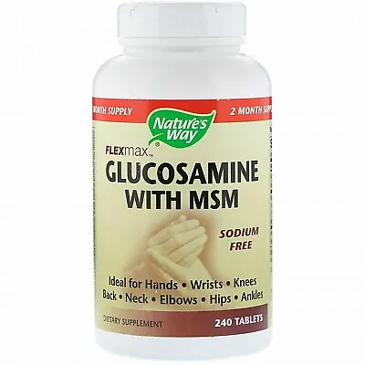 Flexmax Glucosamine With MSM Double Effect Sodium Free Joint Health 240Tabs • $138.50