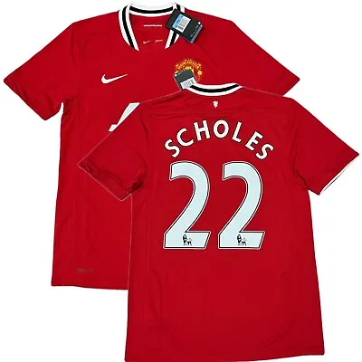 2011/12 Manchester United Home Jersey #22 SCHOLES Medium Nike Soccer Legend NEW • $160