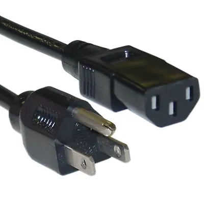 2 Units Of 1 Ft 3 Prong IEC320C13 To NEMA 5-15P Standard Universal AC Power Cord • $5.99