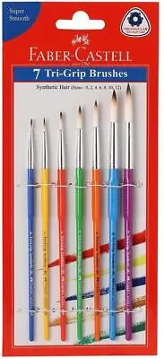 Faber-Castell Tri-Grip Round PAINT Brush -7 (Assorted) 024681012 • $9.99