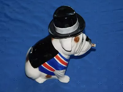 Manor Staffordshire England English Bulldog Figurine Cigar Top Hat Union Jack • £120.54
