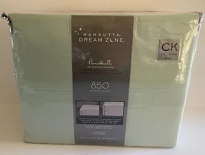 DISCONTINUED WAMSUTTA Dream Zone 850 TC PimaCott CAL KING Sheet Set MINT GREEN • $649