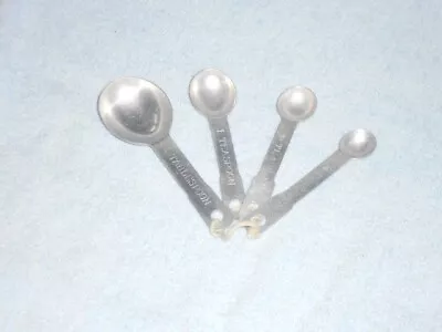 Vintage Set Of 4 Aluminum Measuring Spoons • $5.30