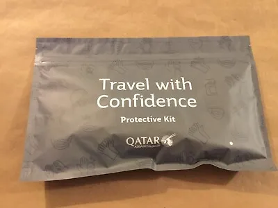 Qatar Airways Protective Kit Souvenir W/ Mask & Gloves & Sanitizer New Sealed • $7.50