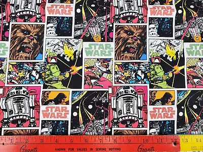 Star Wars Fabric Comic Book Luke Skywalker R2-D2 C-3PO Darth Vader 1.5 Yards • $20