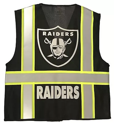 Las Vegas Raiders Black Reflective Safety Vest W/reflective Logo • $39.99