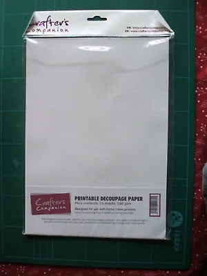 Crafter's Companion - Printable Decoupage Paper - 15 Sheets A4 150gsm • £4.50