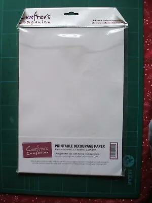 Crafter's Companion - Printable Decoupage Paper - 15 Sheets A4 150gsm • £4.50