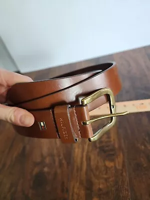 Tommy Hilfiger Men's Dress Belt Brown Size (40) Madmade Leather Pre-Owned • $14.92