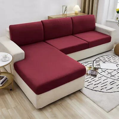 Elastic Sofa Seat Cushion Cover For Furniture Protector Sofa Covers Removable • £9.11