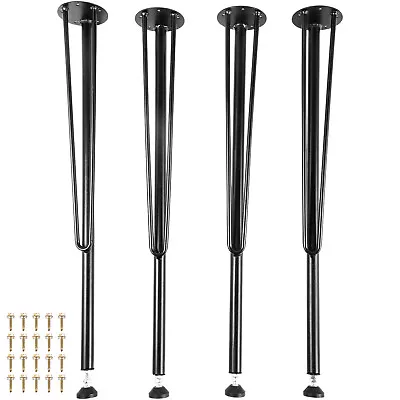 VEVOR Hairpin Table Legs Metal Coffee Table Legs Desk 28  Height 3-Rod Set Of 4 • $32.99