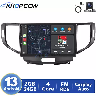 64GB Android 13 Carplay Car Stereo Radio GPS DSP For Honda Accord Euro 2008-2015 • $269.99