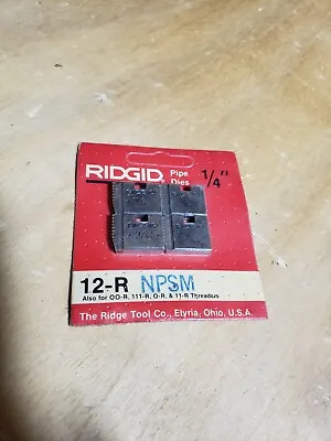 $22 • Buy Genuine Ridgid 1/4  Pipe Threading Dies For 12-R 11-R 111-R 12R