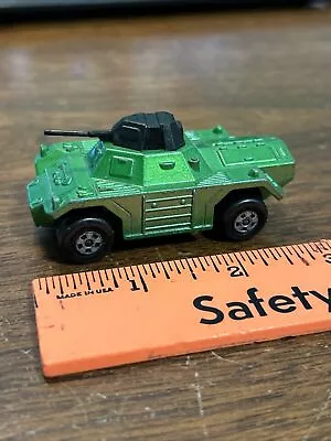 Vintage 1973 Matchbox Rolamatics Lesney #73 Weasel Green Diecast Car Army Tank • $5.49