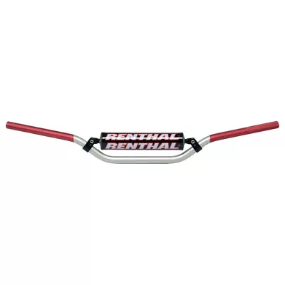 Renthal 966-05-SR-01-185 Aluminum 7/8  Handlebar Windham Bend (#966) Silver/Red • $106.22