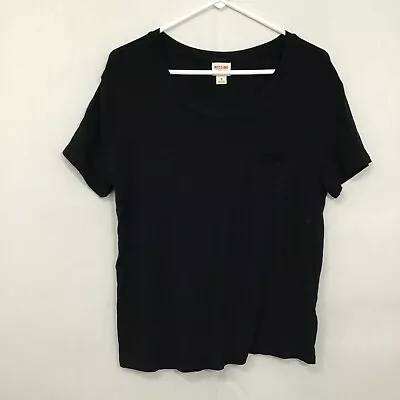 Mossimo Supply Co Womens Black Short Sleeve Round Neck Pullover T Shirt Size M • $9.99