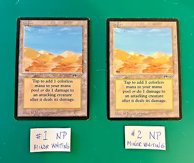 MTG Arabian Nights Desert: **(2) Cards**   NP But Minor Whiting From Album • $19.95