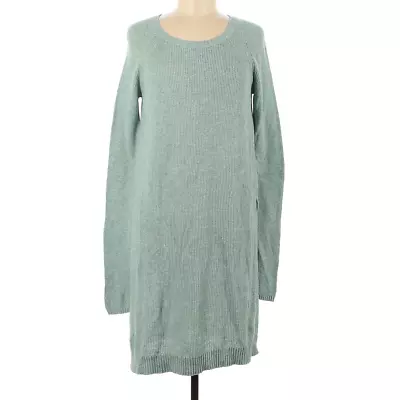 MOTH Anthropologie Cashmere Blend Soft Sage Green Long Sleeve Sweater Dress Med • $24