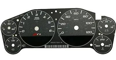 Carbon Fiber Gauge Face Overlay For 2007-2013 GM Truck And SUV Clusters Z71 MPH • $49