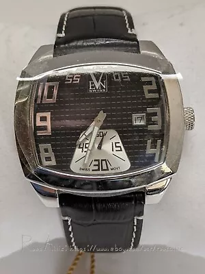 VEN Swiss VS901.05 Watch: Black Dial / Leather Strap / Swiss Quartz Movement • $119.99