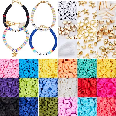 £7.49 • Buy Jewelry DIY Kit Clay Spacer Beads Bracelet Colorful CeramicBeads Making Bead Set
