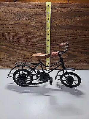 11  Bicycle Art Tabletop Decor Metal Wood Seat Sculpture Bike Pedals Chain Work • $15.99