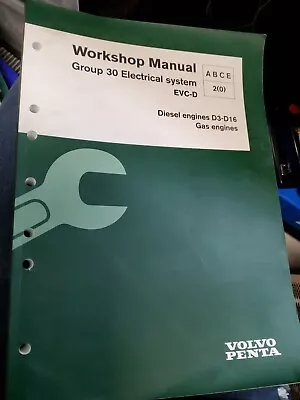 Volvo Penta EVC-D D3-D16 Diesel Engine Workshop Manual Electrical 47701823 Gas • $64