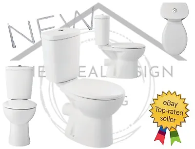 £89.99 • Buy Ceramic Toilet Pan Close Coupled Cistern & Seat Free WC