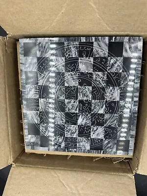 Small Marble Chess Set 7.75  Board Black & Gray • $40