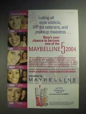 2003 Maybelline Wet Shine Diamonds Liquid Ad • $19.99