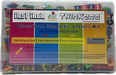 INSPIRED THINKERS CLASSROOM MAGNETIC LETTERS KIT 266 PIECE Free Shipping • $25.99