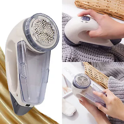 Electric Lint Remover Clothes Cleaner Fabric Shaver Battery Operated Defuzzer UK • £6.66