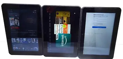 Lot 3 Amazon Kindle Fire HD 3HT7G 2nd Gen 16GB Wi-Fi 8.9  - Black • $49.99