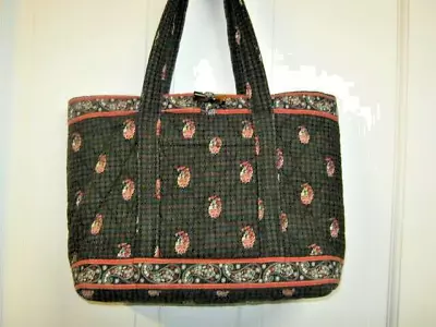 VERA BRADLEY HOUNDSTOOTH BROWN Small Toggle Tote Purse 11 X 9 X 4 GUC • $12.99