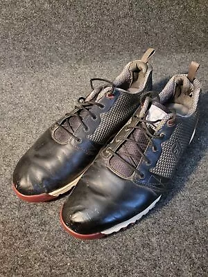 FootJoy Golf Shoes Men's Size 12 Contour Fit 54098 - Black Gray Red Spiked BB7 • $22.49