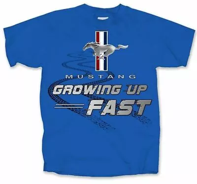 Growing Up Fast - Blue Kids Mustang Shirt. For The Future Ford Mustang Fan YOUTH • $23.59