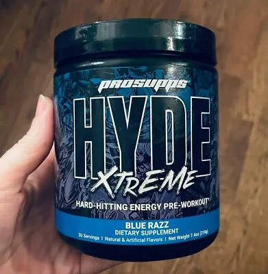 Hyde Xtreme Hard-Hitting Energy Pre Workout Blue Razz 7.4 Oz (210 G) 8/25 • $26.25