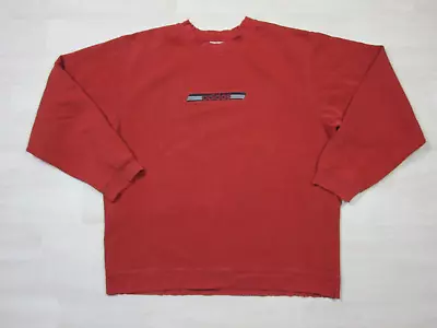 Vintage Adidas Stripes Rust Color Crewneck Essential Sweatshirt Mens (XL) 1990s • $14.40